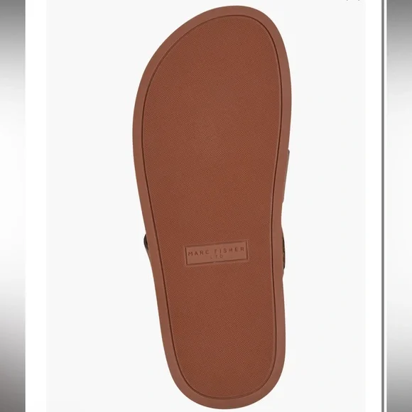 NWOB Marc Fisher Verity Slip-On Casual Sandal in Natural Leather - Size 7.5 - Picture 8 of 10